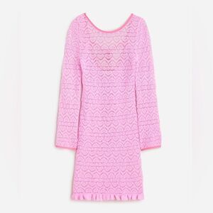 J Crew Limited Edition Open-Back Lace Mini Sweater Dress NWT